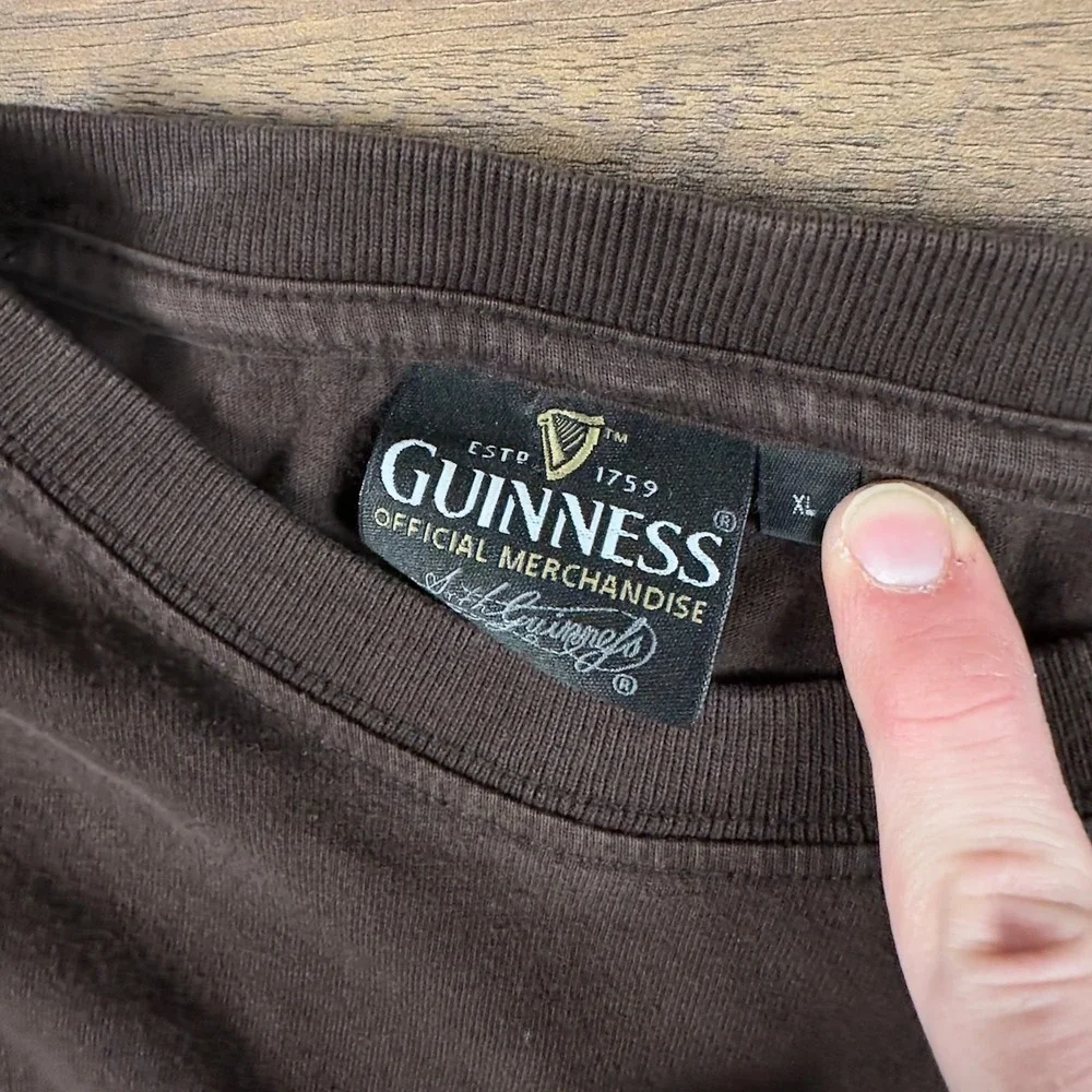 Guinness Foreign Extra Stout T-Shirt Mens XL Brown Graphic Tee St James Gate